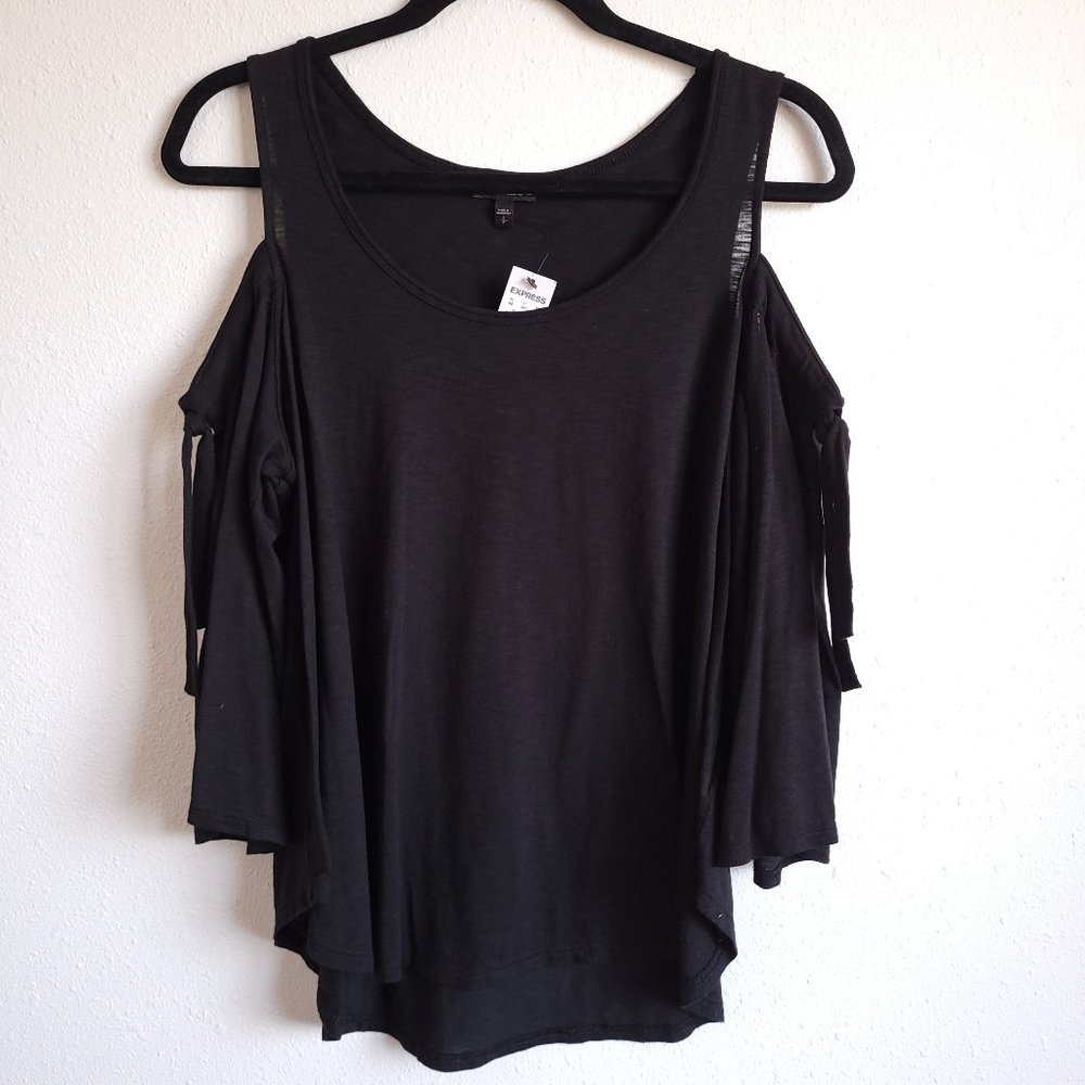 New Women's Express black top with shoulder cutouts